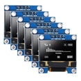 thumbnail image 1 of DORHEA 6PCS 0.96’’ OLED Display Module 12864 128x64 Pixel LCD White Light SSD1306 Driver Board I2C Serial 0.96 inch IIC Chip 4 Pin Self-Luminous Display Board Compatible with Raspberry Pi, 1 of 4