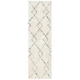 thumbnail image 3 of SAFAVIEH Casablanca Nick Geometric Wool Shag Area Rug, Ivory/Black, 5' x 8', 3 of 6