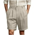 thumbnail image 4 of NAFUU Men's Regular Fit Shorts Mens Pleat Golf Short Breathable Mid Waist Casual Shorts Fashion Solid Color Loose Shorts Pockets Athletic Trousers, 4 of 5