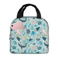 thumbnail image 1 of Fotbe Sea Animal Bolsa Térmica con Estampado y Forro de Aluminio Grueso Bolsa de Almuerzo con Bolsillo Frontal para Hombres y Mujeres, Ideal para Trabajo, Escuela, 1 of 8