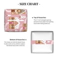 thumbnail image 5 of Lsque Gingerbread Houses Pink Wonderland Printed Tissue Box Cover Holder, Facial Paper Organizer Dispenser,Square with Bottom Belt, PVC Leather Decorative Organizer, 5 of 8