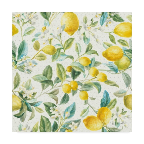 Danhui Nai 'Floursack Lemon Pattern Ia' Canvas Art