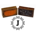 thumbnail image 1 of Printtoo Octagon Celtic Swirl Frame Letter J Initial Uppercase Monogram Wood Mounted Rubber Stamp, 1 of 6