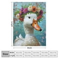 thumbnail image 4 of JEUXUS Duck Blanket Duck Gifts for Girl Men Floral Duck Throw Blanket for Couch Sofa Bed Soft Warm Flannel  for Kids Adults, 4 of 6