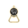 thumbnail image 1 of Origa Pig Geometric Shape Beer Bottle Cap Opener Stainless Steel Key Chain, 1 of 3