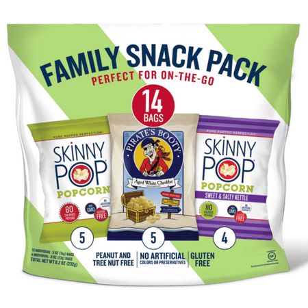 SkinnyPop and Pirate's Booty Variety Pack, 14 Ct Snack Bags
