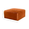 thumbnail image 3 of Meridian Furniture Arc Cognac Velvet Ottoman, 3 of 8