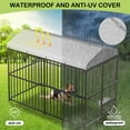 thumbnail image 4 of Historyli Go5H Large Outdoor Dog Kennel,Dog Cage with Roof, Dog Kennel Galvanized Iron Dog House with Safety Locks,UV & Water Resistant Proof Cover, for Garden,4X4X6FT, 4 of 9
