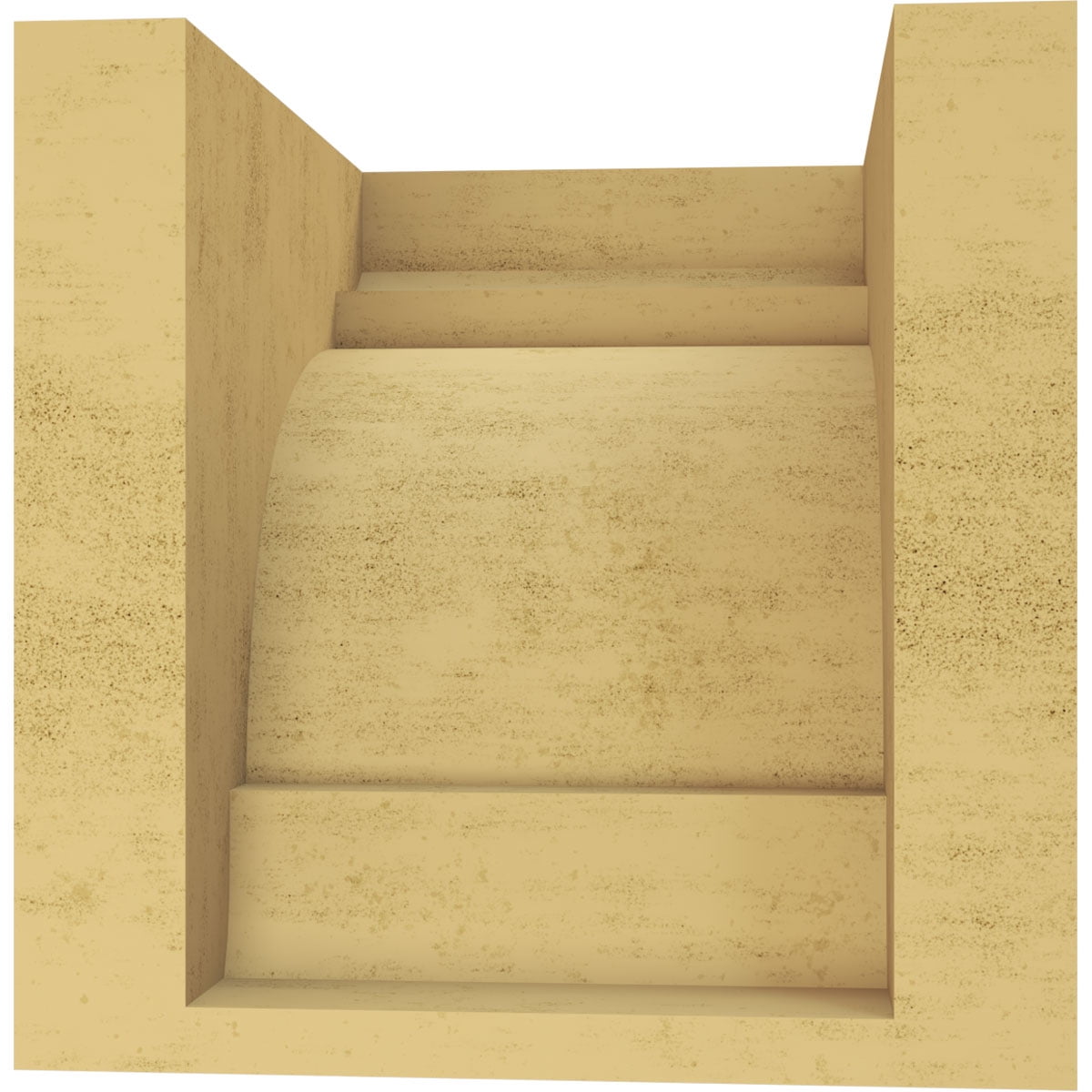 6"W x 6"D x 6"H Wide New Brighton Rough Cedar Woodgrain TimberThane Corbel, Primed Tan