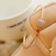 thumbnail image 5 of GOOHOCHY Pulsera abierta con dos corazones, moderna y sencilla, para mujer (oro rosa), 5 of 8