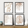 thumbnail image 2 of PixonSign&nbsp;Adhesive Canvas Poster Pastel Autumn Brown Island Leaf Framed Wall Art Nature Wilderness Digital Modern Art Decorative Elements Multicolor Botanical Floral Prints Set - 11"x14" Black, 2 of 5