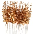 thumbnail image 1 of 24 piezas de tallos de eucalipto artificiales dorados CHAO 14 pulgadas, 1 of 5