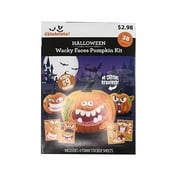 Way To Celebrate Halloween Pumpkin No Carve Stitch Face Kit. 38 pieces
