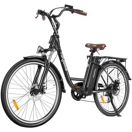 Heybike Cityscape 350W Electric City Cruiser Bicycle Up to 40 Miles, 36V 10Ah Removable Battery, 26" Step Through Commuter Ebike for Adults, 7-Speed and Dual Shock Absorber
