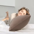 thumbnail image 3 of REGALWOVEN 2 Pack Egyptian Cotton Pillowcases with Zipper Clourse Standard Coffee Color, 3 of 7