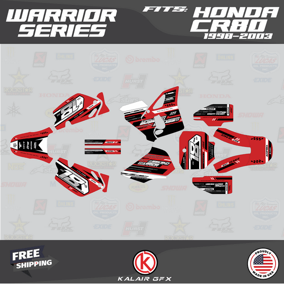 Kalair GFX Graphics Kit for Honda CR80 (1998-2003) Warrior Series