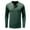 Green, variant on Men's Pocket T-Shirts Buttoned Crew Neck Long Sleeve Shirts Cotton Tees Loose Pullover Tops