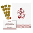 thumbnail image 1 of Valentine's Scratch Off Advent 14 Things I Love About You Stationery Cards And Envelopes Set Floral, 1 of 5