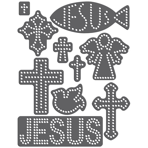 Plantilla magnética de pedrería religiosa 001 Rhinestone Genie