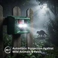 thumbnail image 3 of Courtyard Sentinel ultrasonic animal repellent with remote control and flashing light, motion sensor pest deterrent, used to repel deer, raccoons, bears, coyotes, and skunks, protecting farms, garden, 3 of 3