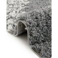 thumbnail image 6 of Unique Loom Serenity Shag Collection Area Rug - Walcott (7' Round Gray/Ivory), 6 of 10