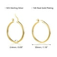 thumbnail image 5 of Lancharmed Gold Plated Earrings for Womens,Round Earring Sister Birthday Gifts, 5 of 7