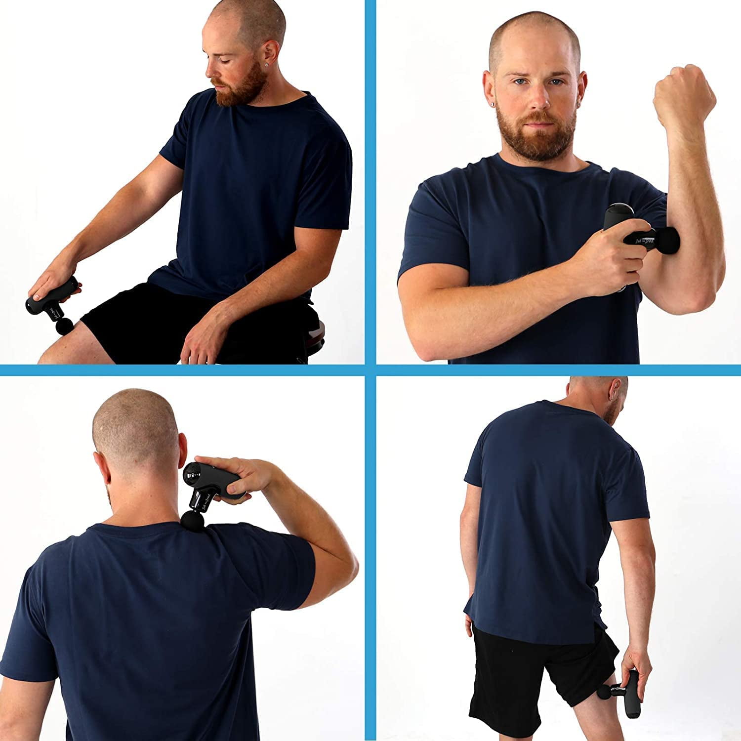 Bob and Brad Q2 Mini Handheld Electric Massage Gun, Pocket-Sized Deep Tissue Massager Gun(without box)