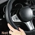 thumbnail image 4 of Ofertas Limitadas, Funda para volante de coche de cuero y fibra de carbono transpirable para todas las estaciones Akmoler, 4 of 6