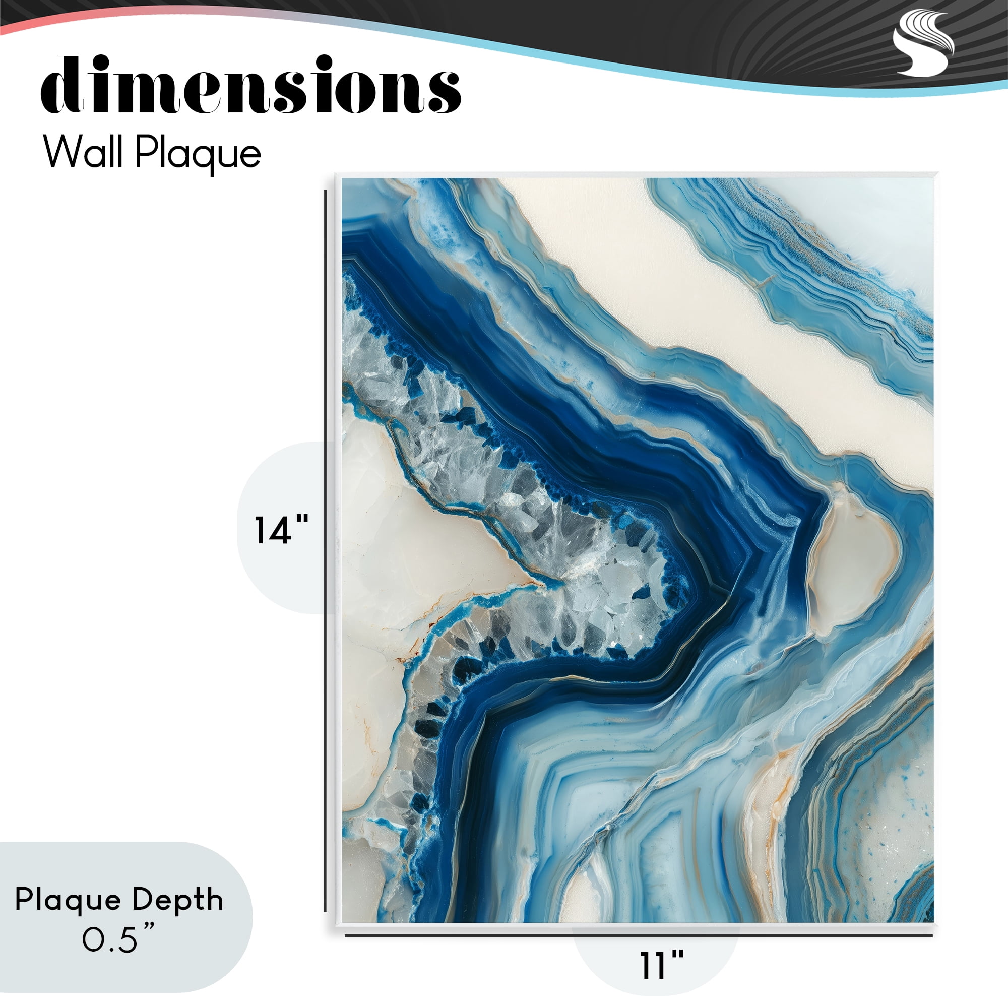 Stupell Industries Sea Colored Stones Geode Wall Plaque Art, design by Svetlana Aleynikova