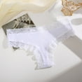 thumbnail image 2 of WRKEKC Panties for Women Solid Color Low Waist Lace Edge Tummy Control Butt Lift Briefs with Soft and Stretchy Fabric, 2 of 3
