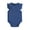 R34-Blue, variant on Baby Boy Girl Bodysuits Short Sleeve Summer Clothes Ruffle Romper Onesie Solid Color Ribbed Bodysuit Clothes 9-12 Months