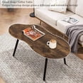 thumbnail image 7 of Small Coffee Table Cloud Shape Coffee Table Industrial Coffee Tables Wood Irregular Center Floor Tables Mid Century Style Decorative Furniture for Living Room Small Spaces Office, 7 of 7