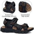 thumbnail image 3 of YOURDIARY Men's Outdoor Sandals Beach Sandals Open Toe Fisherman Sandal, 3 of 7