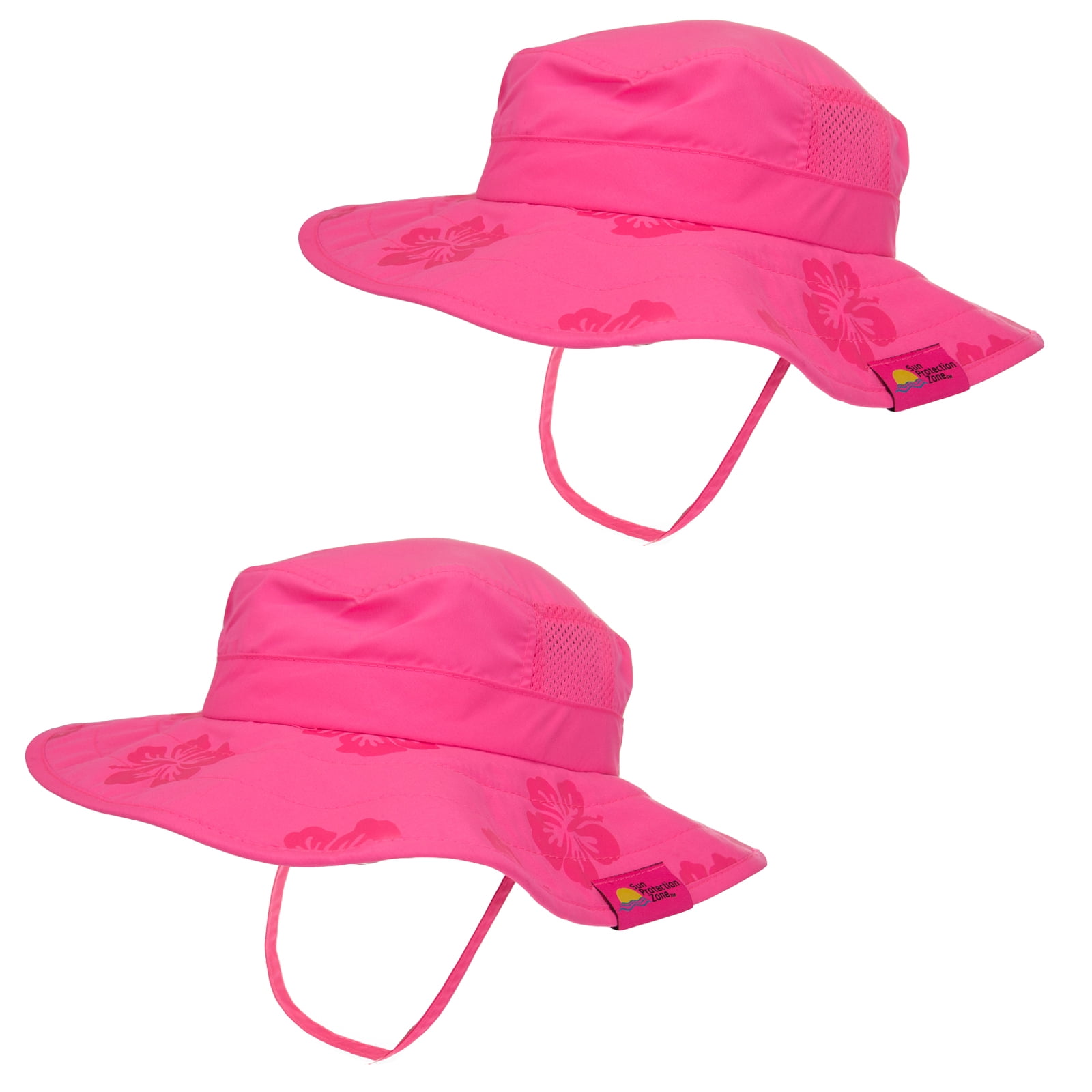 NWT Girl Pink Safari Hat  SUN PROTECTION ZONE Kids Children Ages 3-8 adjustable 