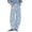 Light Blue, variant on sicmoss Women's Blue Y2K Distressed Barrel Jeans Baggy Wide Leg Floral Print Long with Patchwork