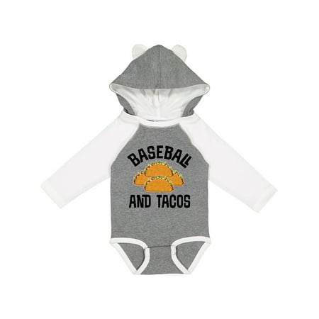 

Inktastic Baseball And Tacos Mexican Food Night Gift Baby Boy or Baby Girl Long Sleeve Bodysuit