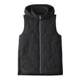 thumbnail image 2 of Busydd Women Puffer Vest Solid Color Hooded Womens Down Vest Sleeveless Zipper Warm Winter Vest for Women Casual Thermal Puffer Jacket XL, 2 of 5