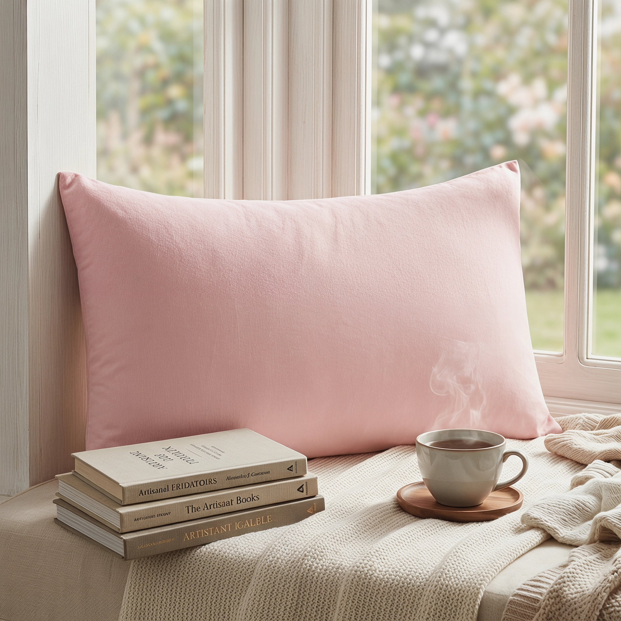 Unique Bargains Smooth and Cool Envelope-style Closure Durable Bedding Pillowcases Pink