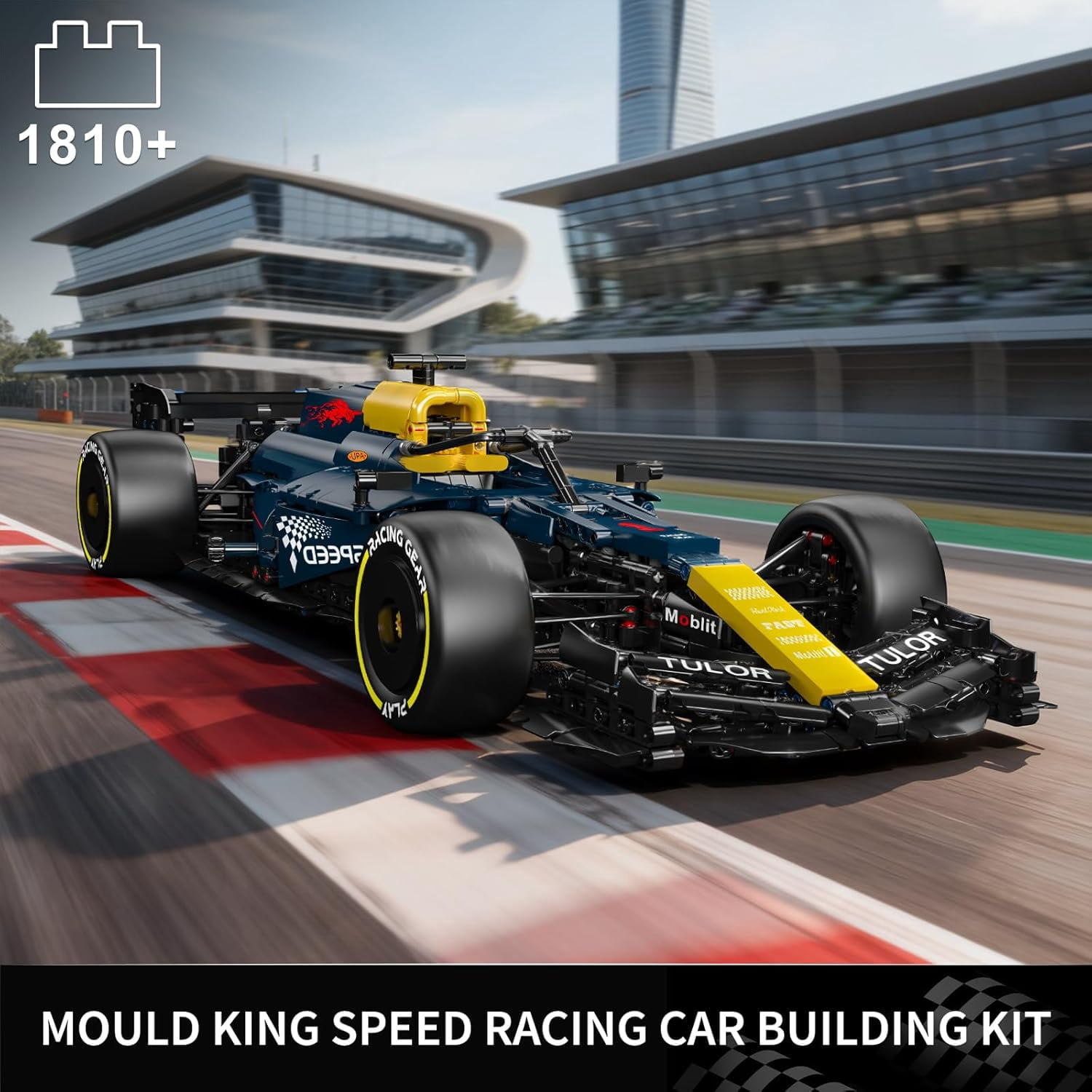 Race Car Model Toys MOC Bricks Collectible Sportscar Building Blocks, Racing Car Building Kits for Adult, Static Version 1,810 Pieces