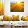 thumbnail image 4 of Designart Beautiful Sunshine over Poppy Fields - Floral Throw Pillow - 12x20, 4 of 5