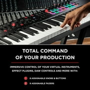 M-Audio Oxygen Pro 61 Key USB MIDI Keyboard Controller with Beat Pads, Assignable knobs, Buttons & faders and Software suite included
