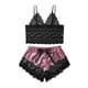 thumbnail image 1 of Conjunto de camisola de de para r Ropa de dormir ribete de encaje y pantalones cortos Despedida de soltera L púrpura claro Salvador Mujer de encaje braga, 1 of 10