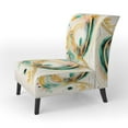 thumbnail image 3 of Designart "Green Spiral Pattern" Upholstered Modern & Contemporary Accent Chair and Abstract Arm Chair - Multiple Color & Pattern, 3 of 7