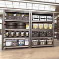 thumbnail image 2 of 72" H Garage Shelving 3000LBS Heavy Duty Shelving Units and Storage Shelves Adjustable 5 Tier Metal Industrial Shelving for Kitchen,Utility Room and Basement,Black (16" D*36" W*72" H), 2 of 8