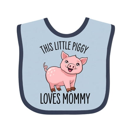 

Inktastic This Little Piggy Loves Mommy- cute Gift Baby Boy or Baby Girl Bib