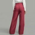 thumbnail image 4 of Admvng Womens Linen Pants Wrap Wide Leg Casual Summer Office formal Full Length Trousers with Pockets, 4 of 6