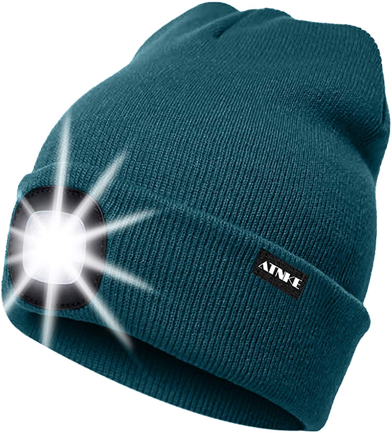 Unisex LED Beanie Hat with Light,USB Rechargeable Running Hat Ultra Bright  LED Waterproof Light Lamp anLED Flashing Alarm Headlamp Multi-Color 