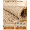 thumbnail image 3 of Waffle Bath Mat 32"x20", Extra Soft Absorbent Bathroom Rug, Non-Slip, Quick Dry, Machine Washable, Brown, 3 of 7