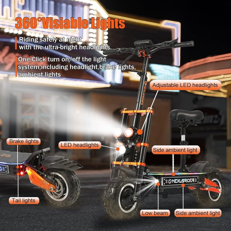 Adults Electric Scooter 6000W Dual Motor Up to 58 mph, 60 Miles