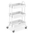 thumbnail image 3 of Whitmor 3-Tier Rolling Metal Cart - White, 3 of 5